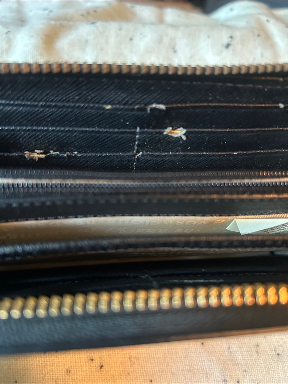 Kate spade Pink, Navy & Yellow Stripe Zip-Around Wallet - Picture 8 of 9
